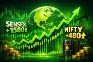 मिडिल ईस्ट तनाव घटने की उम्मीद से बाजार चमका, कच्चे तेल में गिरावट का असर